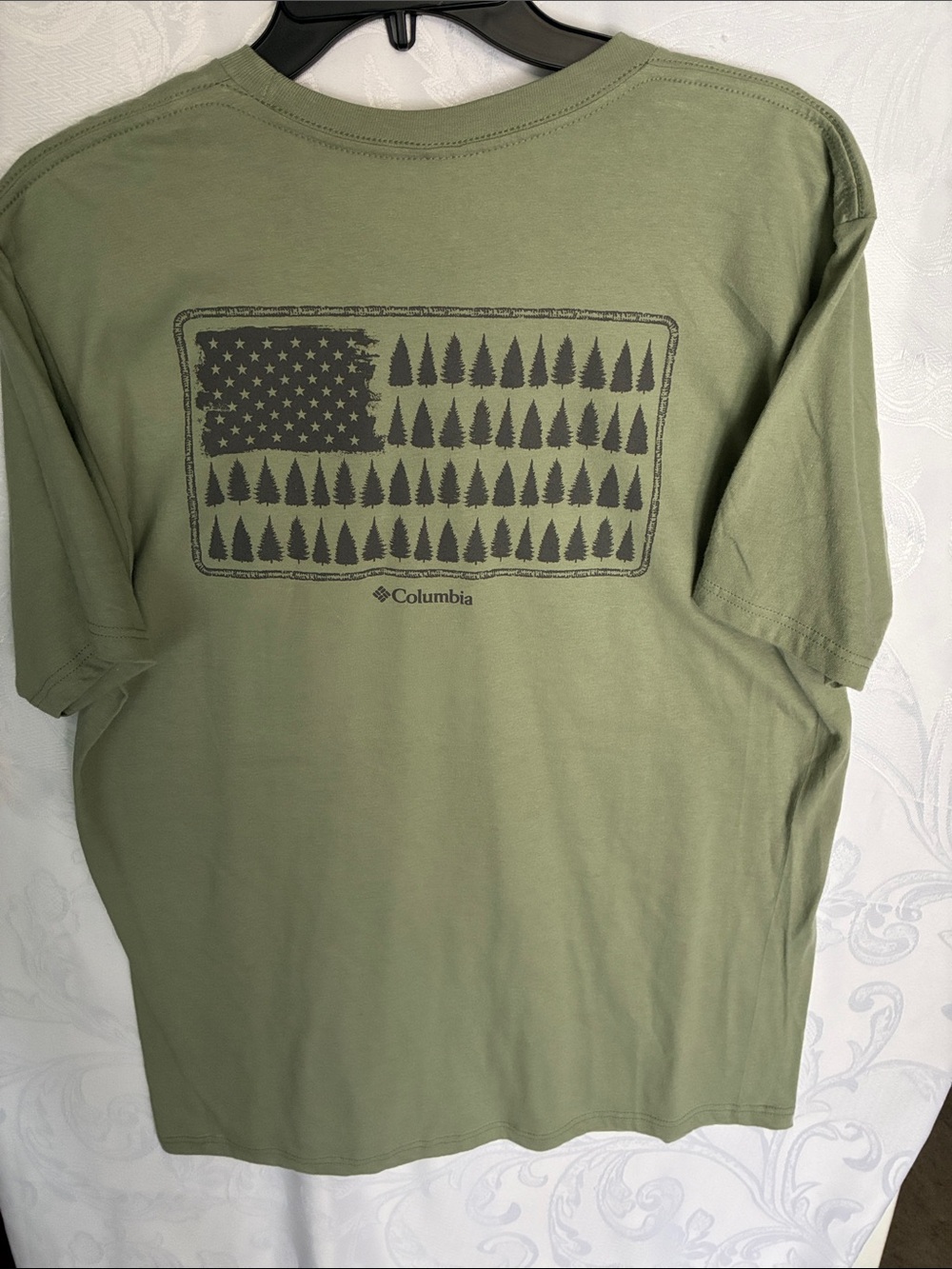 Columbia Olive Green Short Sleeve Graphic Tee